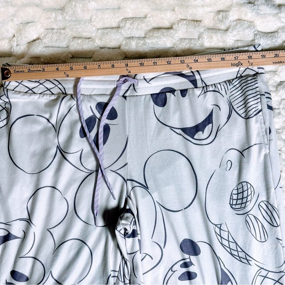 Disney Women’s Pajama Bottoms - White with Black Mickey Mouse Design - Picture 10 of 12